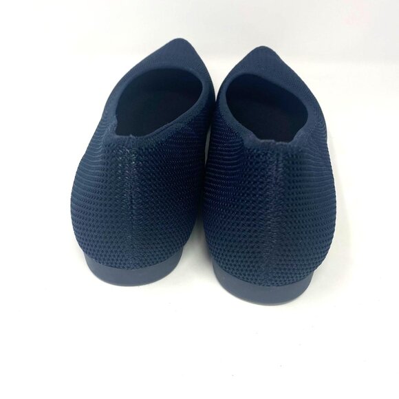 Naturalizer Hunter Navy Flyknit Fabric Flats Pointed Toe Size 9.5 New In Box - Picture 5 of 10